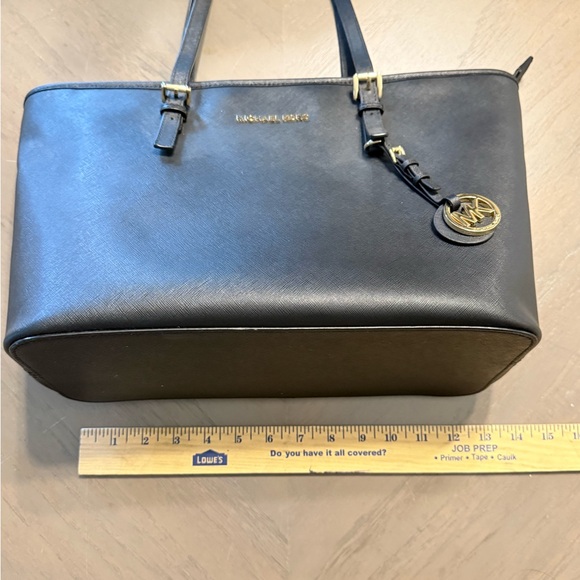 Michael Kors Black Tote with Gold Accents - Picture 10 of 11